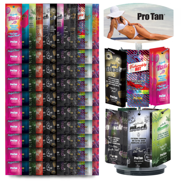 Saturnia Rotating Sachet Display Deal 22ml & stand